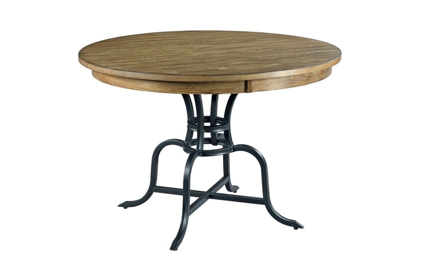 54 ROUND DINING TABLE WITH METAL BASE 3