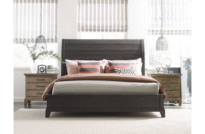 EASTBURN SLEIGH CAL KING BED - COMPLETE Room