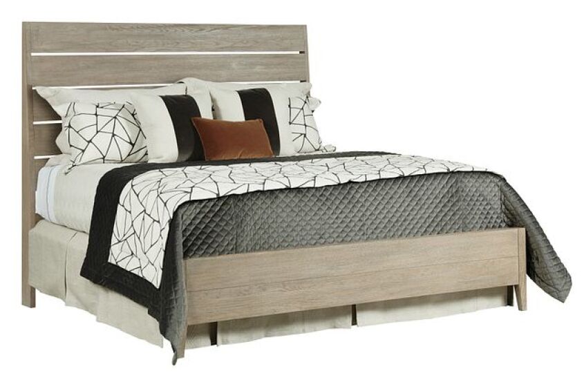 INCLINE OAK KING BED MEDIUM FOOTBOARD - COMPLETE Primary