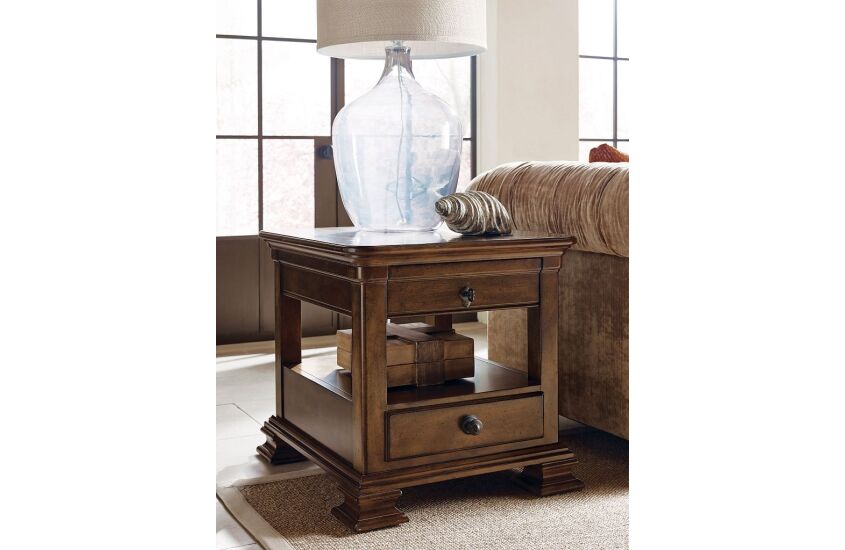 PORTOLONE RECTANGULAR END TABLE W/DRAWER Room