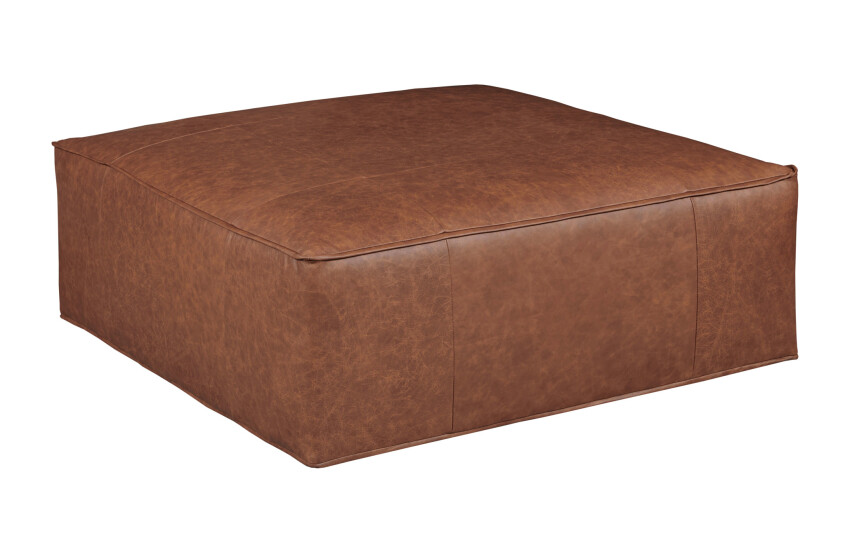 BARNES SQUARE LOUNGING OTTOMAN - LEATHER 64