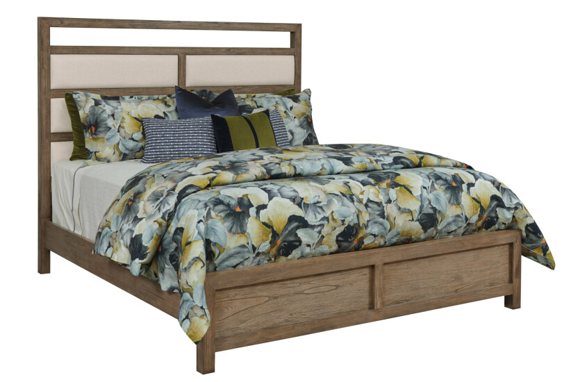 WYATT UPHOLSTERED KING BED - COMPLETE Primary