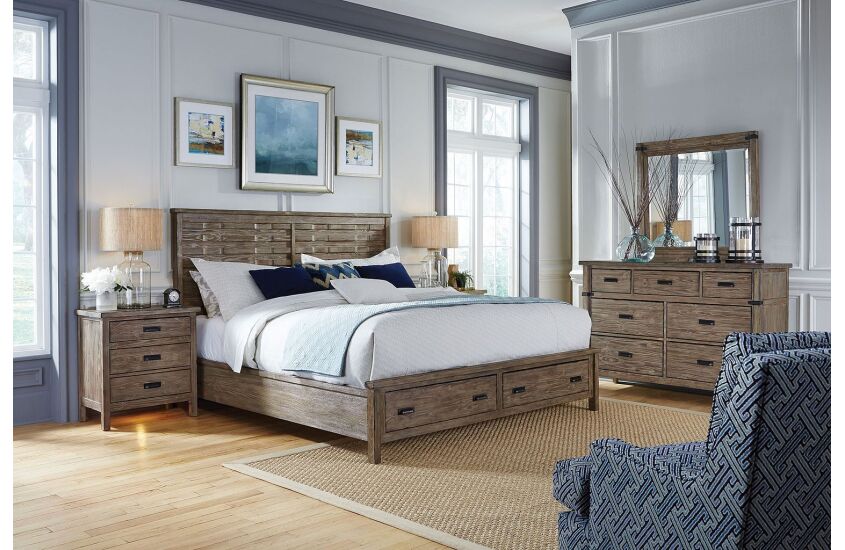 PANEL KING BED - COMPLETE W/ STORAGE FOOTBOARD Room
