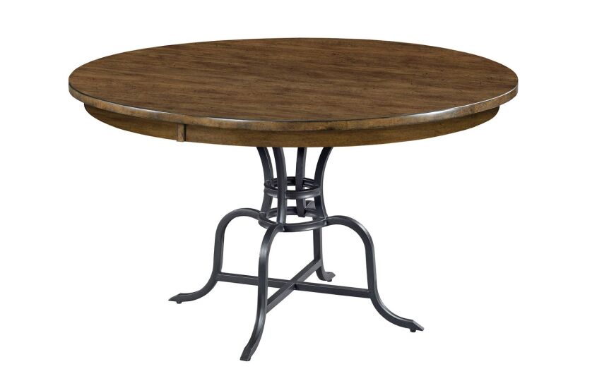 54" ROUND DINING TABLE WITH METAL BASE