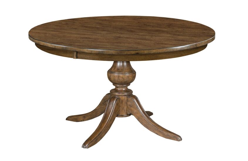 54 ROUND DINING TABLE WITH WOOD BASE 8