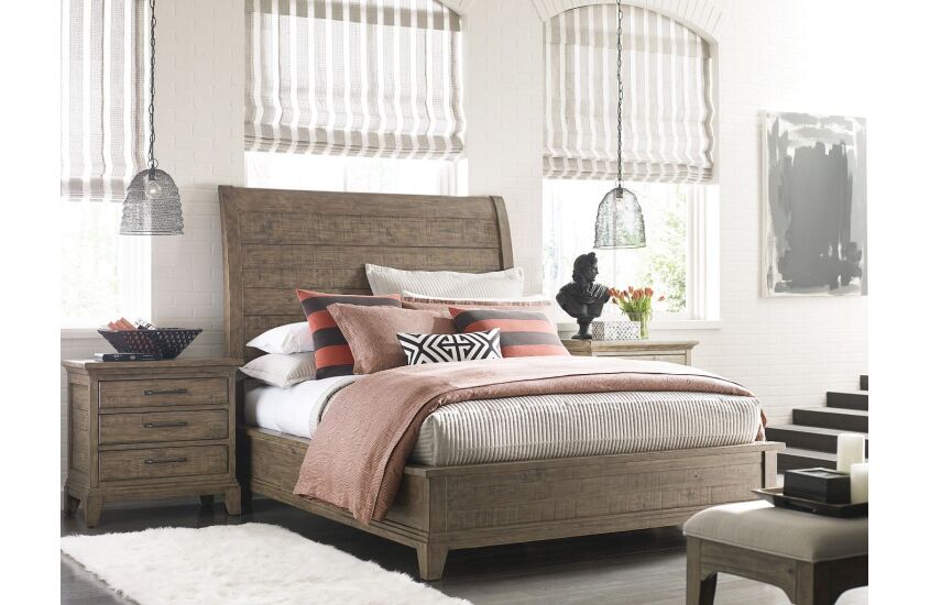 EASTBURN SLEIGH CAL KING BED - COMPLETE Room Scene 1