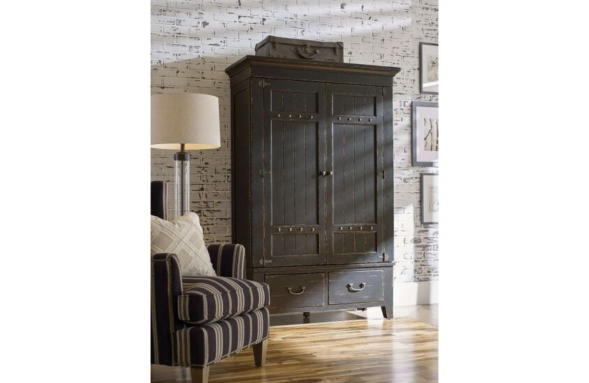 SIMMONS ARMOIRE - COMPLETE - ANVIL FINISH Room 