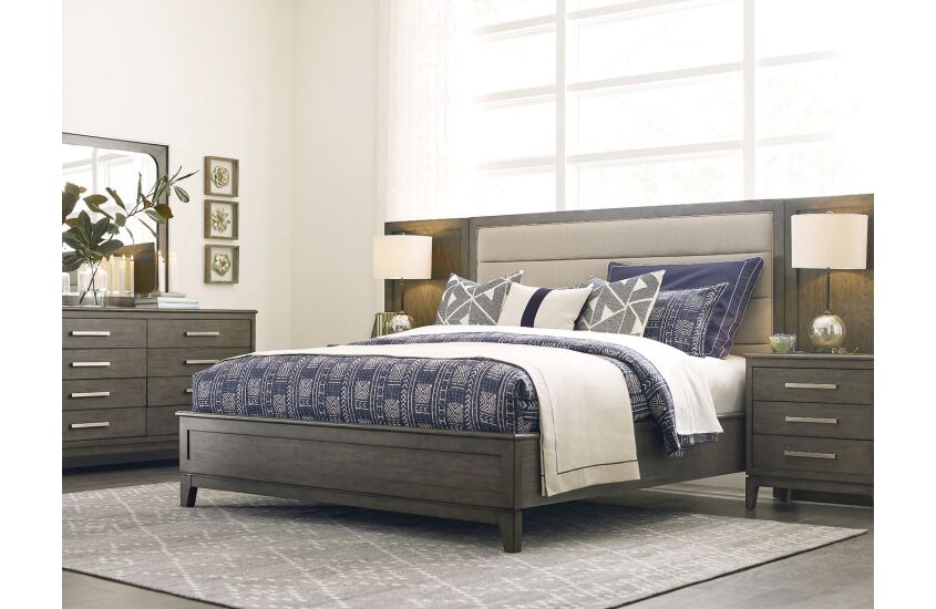 ROSS KING UPHOLSTERED PANEL BED - COMPLETE Room 2 