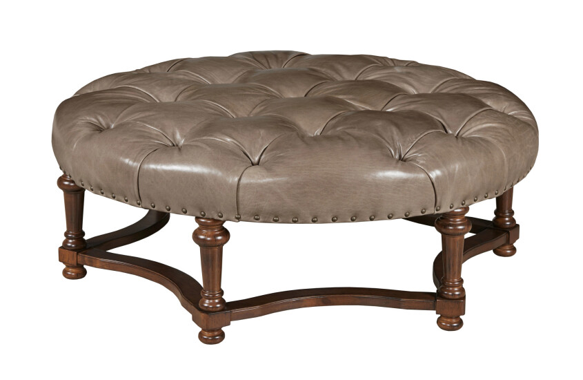 FULLERTON OTTOMAN - LEATHER 138