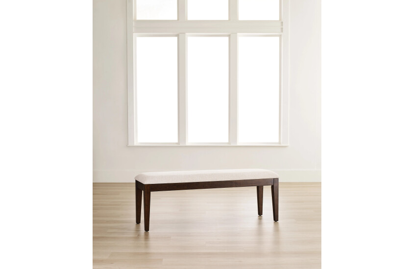 UPHOLSTERED DINING BENCH, MOCHA Room Scene 1