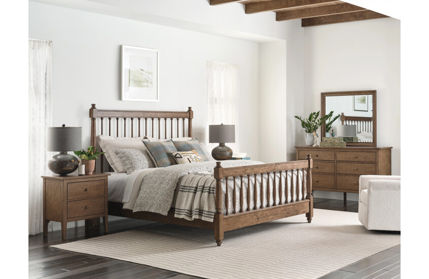 6/0 ARBOR SPINDLE BED-BARK - COMPLETE Room