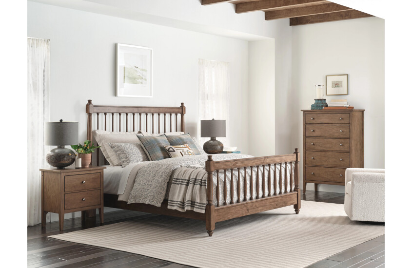 6/0 ARBOR SPINDLE BED-BARK - COMPLETE Room 3