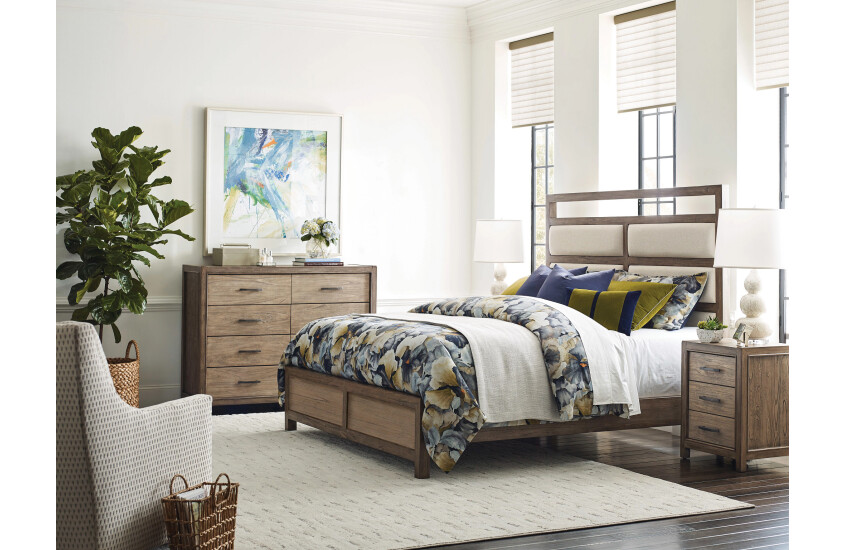 WYATT UPHOLSTERED CAL KING BED - COMPLETE Room