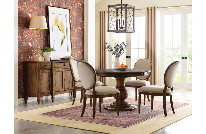 WHITSON ROUND PEDESTAL DINING TABLE - COMPLETE Room