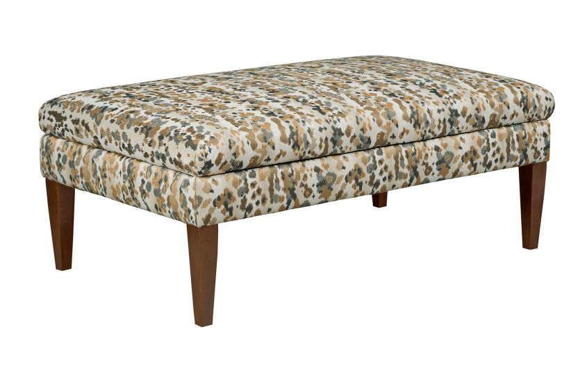 LARGE COCKTAIL OTTOMAN-TAPERED LEG-STORAGE 168