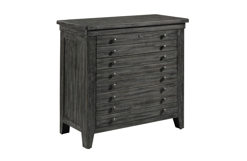 BRIMLEY MAP DRAWER BACHELOR'S CHEST - RAVEN FINISH 81