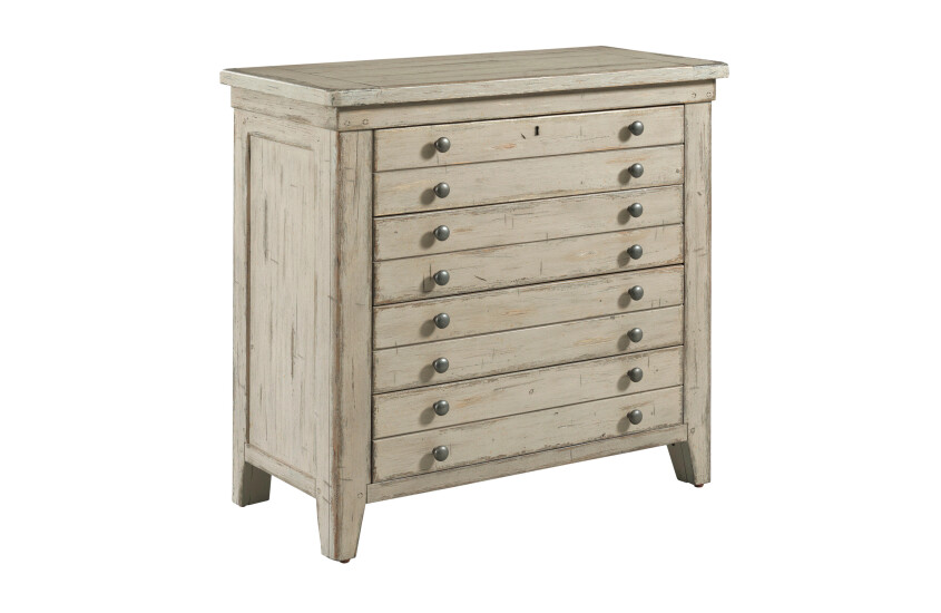 BRIMLEY MAP DRAWER BACHELOR'S CHEST - CAMEO FINISH 78