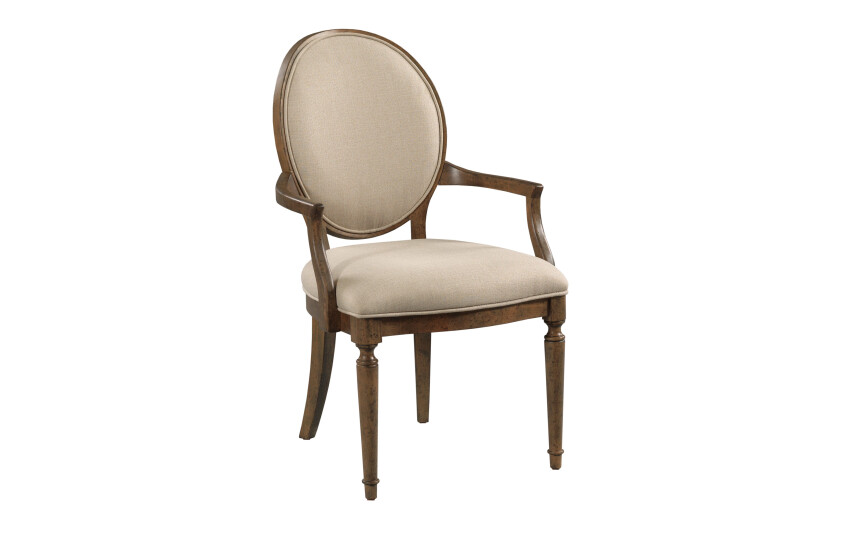 CECIL OVAL BACK UPH ARM CHAIR