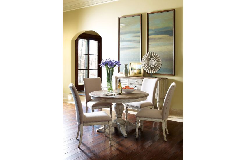 Ord Round Dining Table, Round Kitchen Table With Padded Chairs