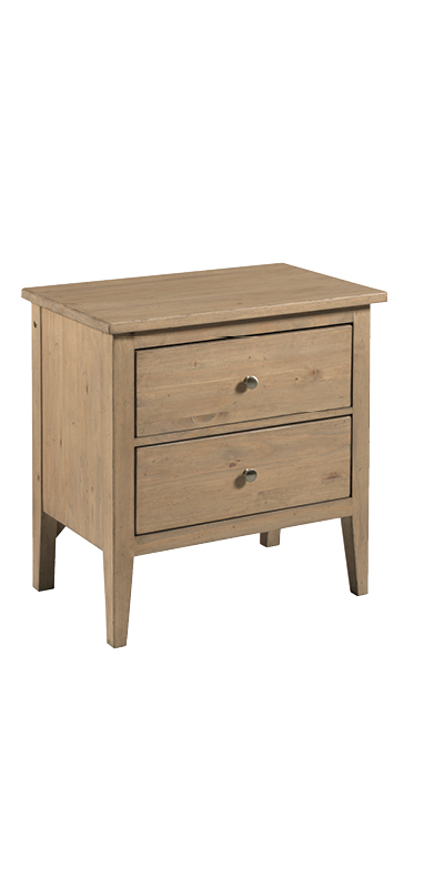 Arbor solid wood nightstand in light wood stain 